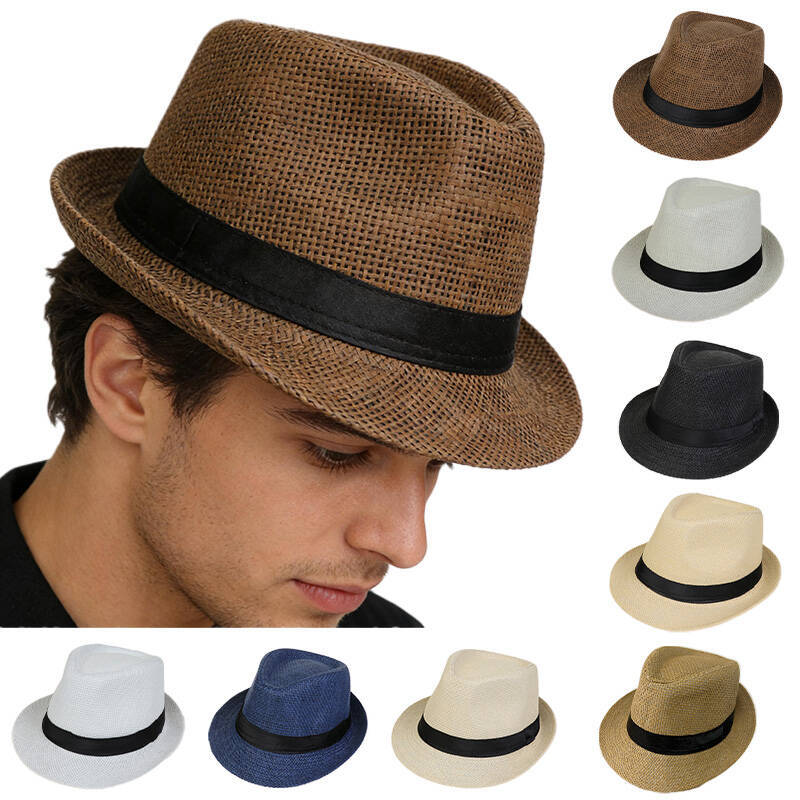 Sombrero de paja familiar padres e hijos, protección solar de verano, estilo británico