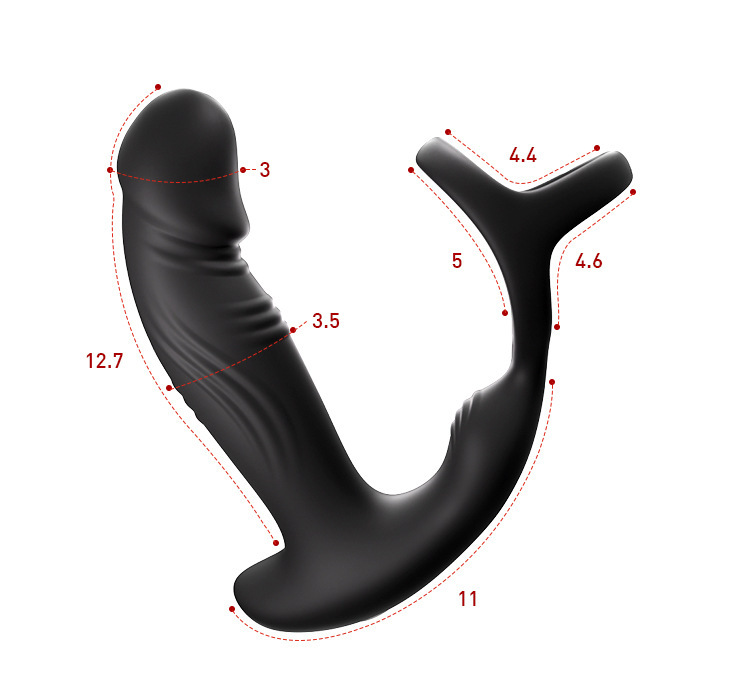 Remote-Controlled Prostate Massager with Anal Plug, Silicone Male Stimulator — detail image 40