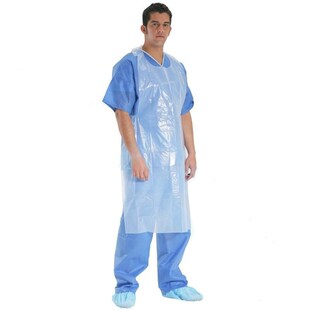 Disposable Aprons Wholesale Thickened Plastic Kitchen Dining Hot Pot Barbecue Waterproof Apron Manufacturer Protective Solid Color