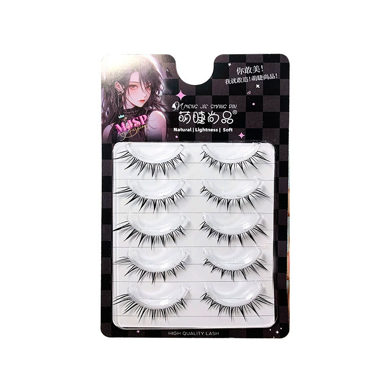 False eyelashes, transparent curling comics, fox, European style, big eyes