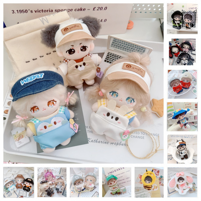 10cm Baby Clothes 15cm Cotton Doll Clothes Jumpsuit Hat Plush Doll Doll Dress up Christmas
