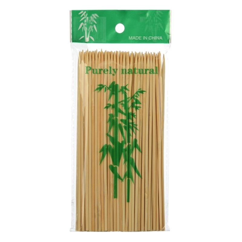 Palo de bambú 4,0mm * 18/20/25/30/35/40/45/50cm barbacoa palo grande carne gluten cadena palo de bambú