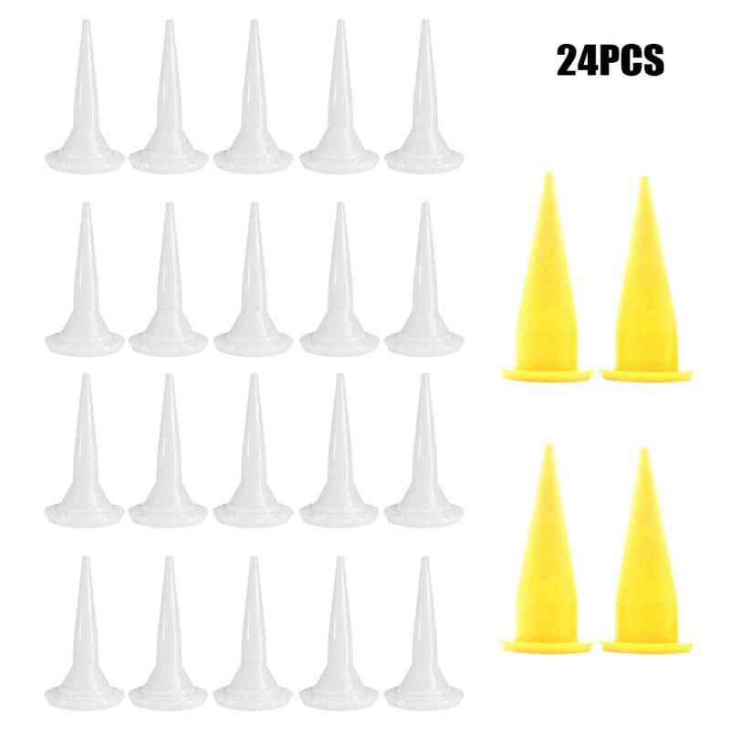 24件填缝喷嘴涂抹工具玻璃胶集中工具密封胶分配器软胶咀