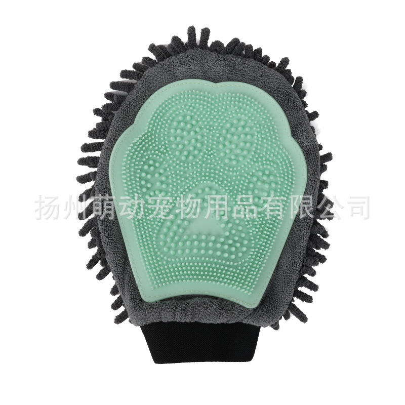 Venta caliente transfronteriza guantes de baño para mascotas perro limpieza de doble cara cepillo de baño de masaje cepillo de masaje de gato se puede personalizar