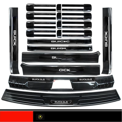 Guard Plate — Dekorativ pedal başlıqları - sku33-25s-28t-black-titanium-black-label-threshold-strip-rear-guard-track-20-pieces