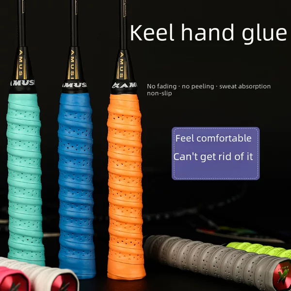 Crepe Hand Glue Thickeneded Non-Slip Badminton Sweat-Absorbent Tape Coated Perforated Tennis Racket Handle Leather Fishing Rod Wrapping Tape