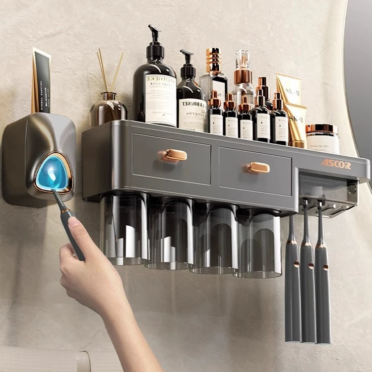 Подставка для электрических зубных щеток настенная для ванной комнаты чашка для зубных щеток без перфорации подставка для чашек для полоскания рта чашка для зубных щеток настенная