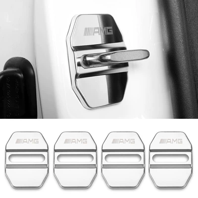 stainless steel door lock cover Digər kuzov və aksesuarlar - amg-bright-silver-4-pack