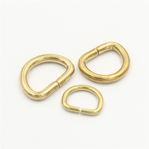 Pure copper D-shaped buckle, open D-shaped ring semi-circular buckle, brass D-shaped connecting ring, luggage hardware accessories manufacturer wholesale