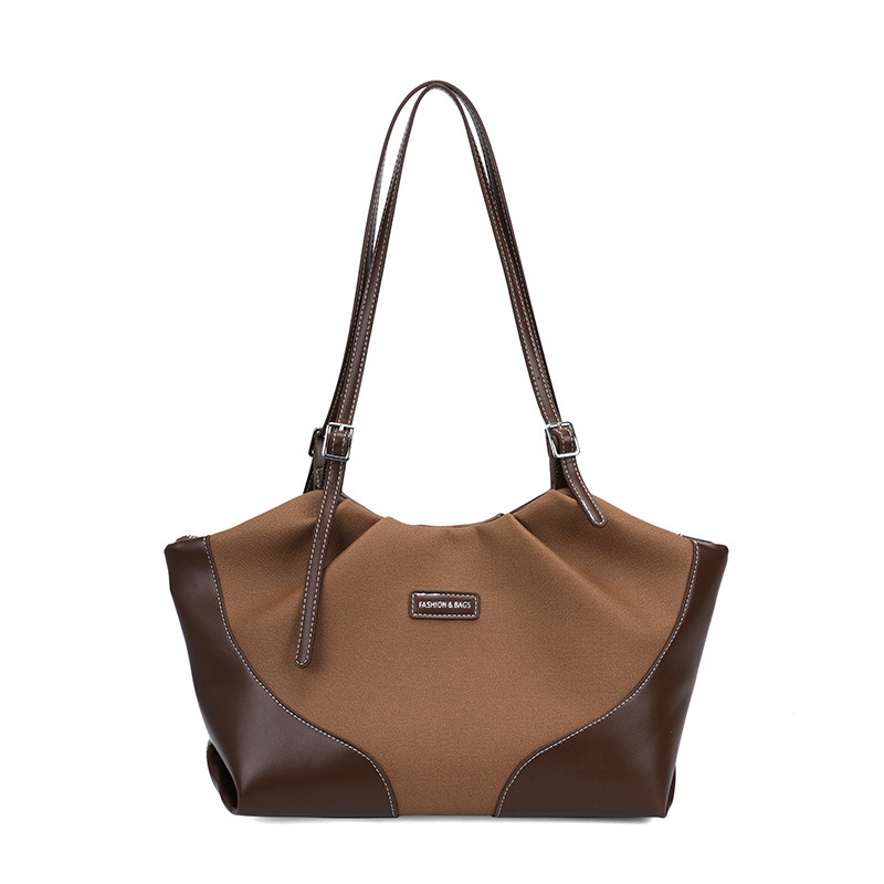 New Large Capacity Versatile Commuter Tote Bag, Stylish Casual Shoulder Bag, Premium PU Leather Underarm Bag for Women - Thumbnail 5