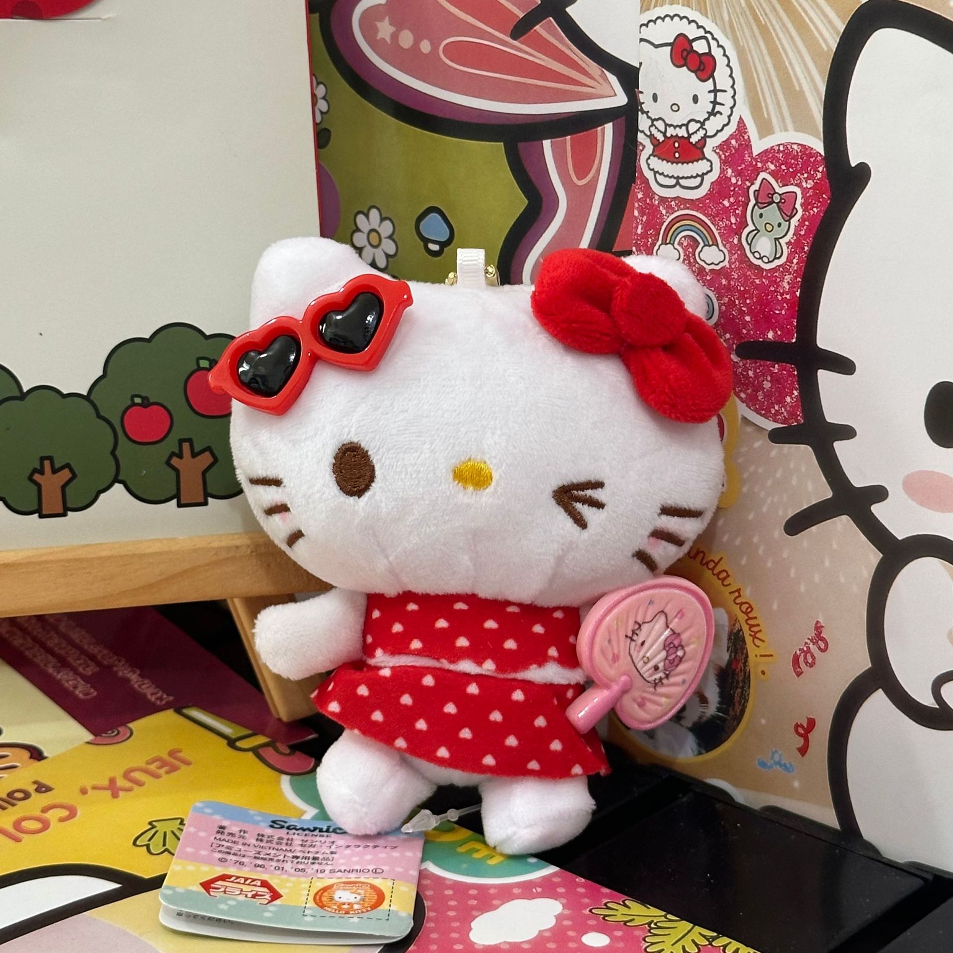 Amor hellokitty muñeca colgante llavero colgante bolsas de regalo bolsas de peluche lindo muñeca colgante lindo