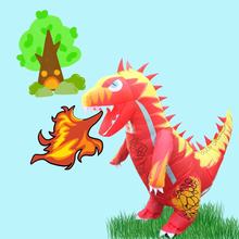 跨境新款Cosplay黑色喷火龙充气服节日派对表演搞怪人偶服道具