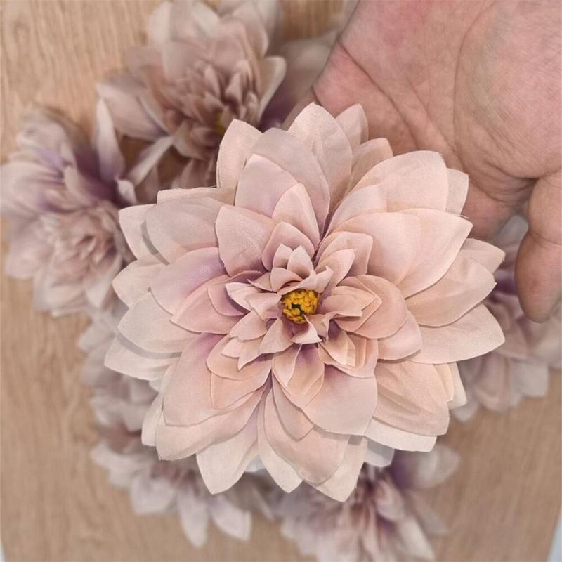 跨境外贸批发15CM直径仿真花头大丽花花朵装饰花头DIY装饰生日花|undefined