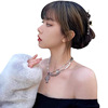 Design accessory from pearl, universal necklace, Japanese and Korean