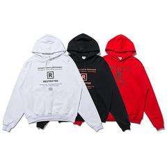 クロスボーダー卸売VTMウィット萌えアルファベットプリント刺繍ハイストリート男女ゆるいカジュアルフード付きパーカーファッション