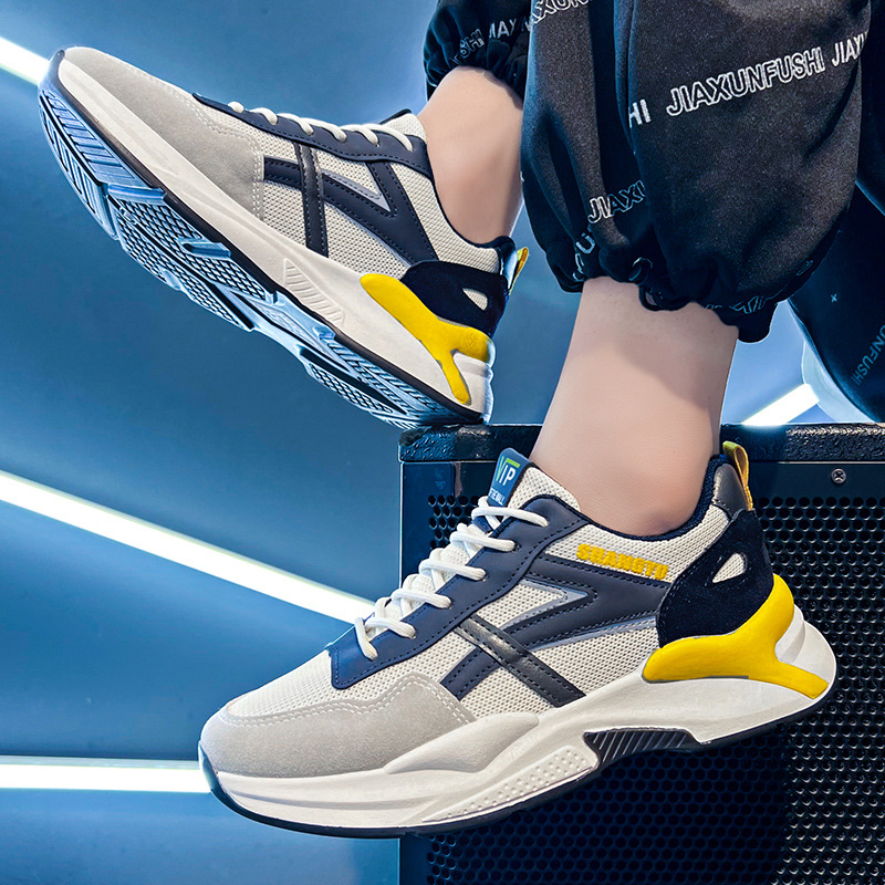 男鞋夏季透气2022新款网面薄款运动休闲跑步网鞋阿甘老爹百搭k57