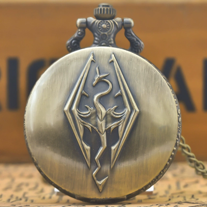 Retro big quartz pocket watch