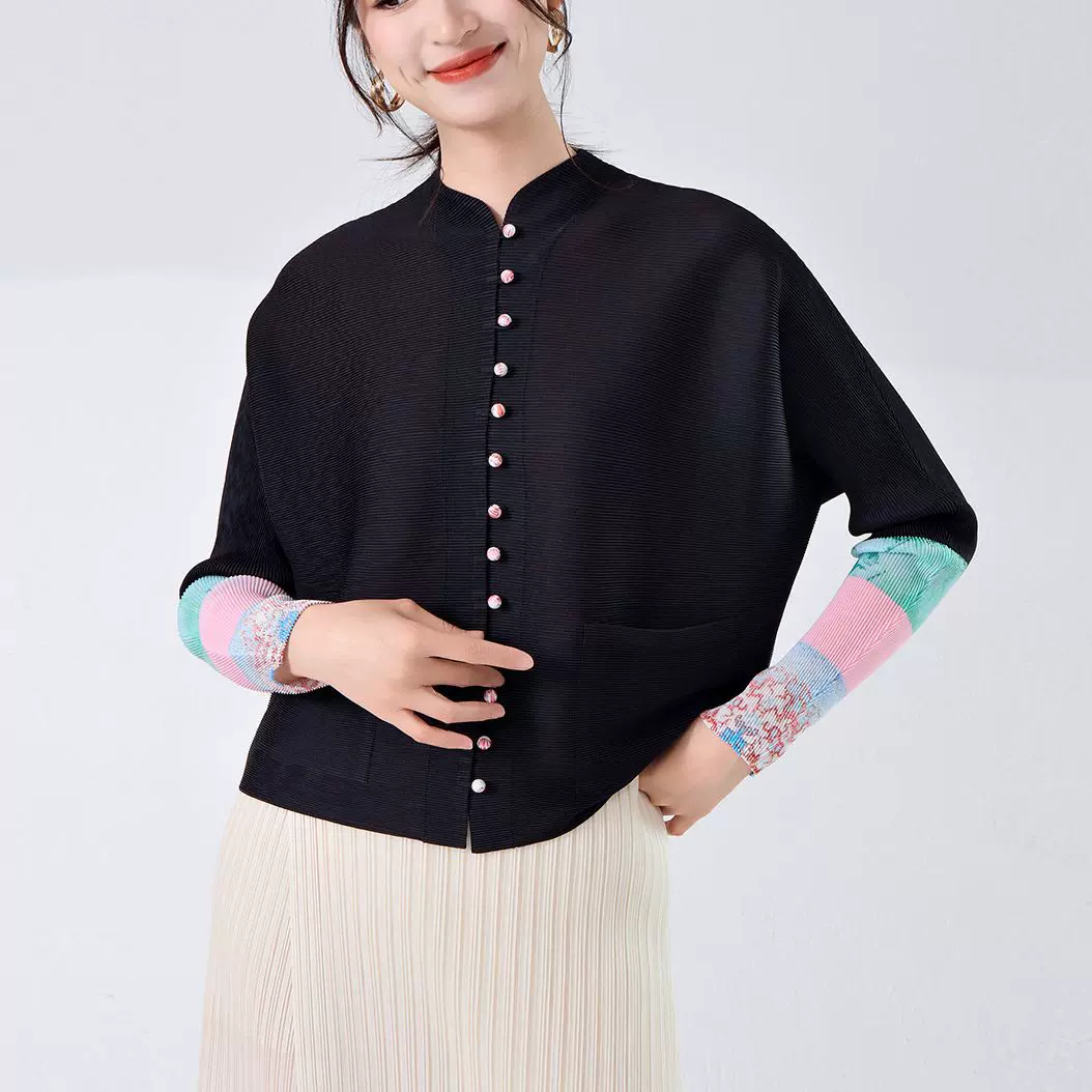 国风新中式上衣女大码秋季长袖衬衣高级感小众宽松衬衫外套女式