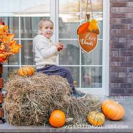 感恩节庭院摆饰插牌 卡通图片庭院摆设展示牌 门前庭院装饰桩板