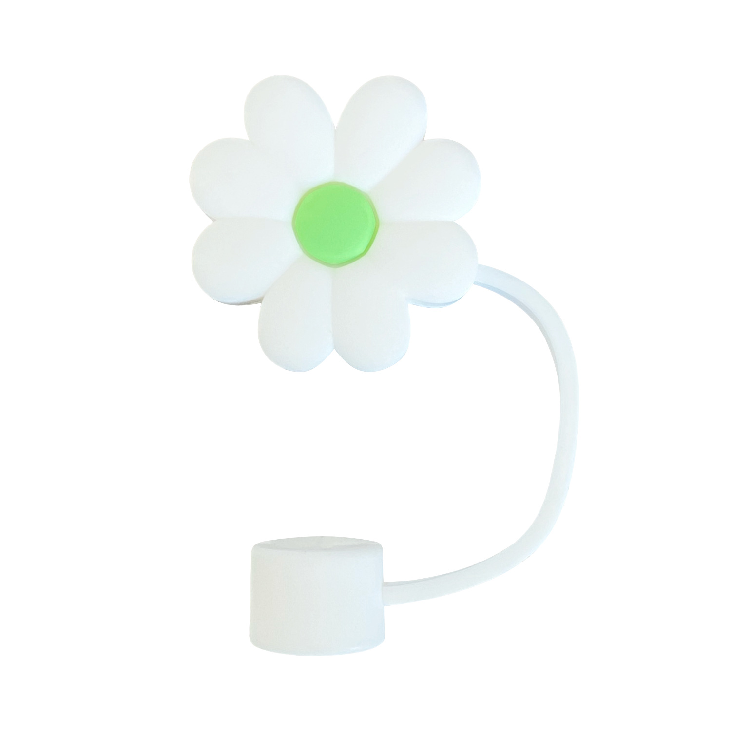 Tapa de paja de flor blanca
