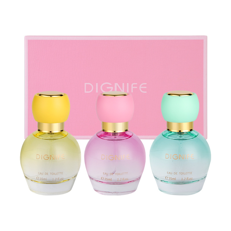 Conjunto de perfume de tres piezas para mujer, Lifei New, transmisión en vivo de TikTok, conjuntos de traje de perfume para mujer, fragancia duradera 35*3 image 5