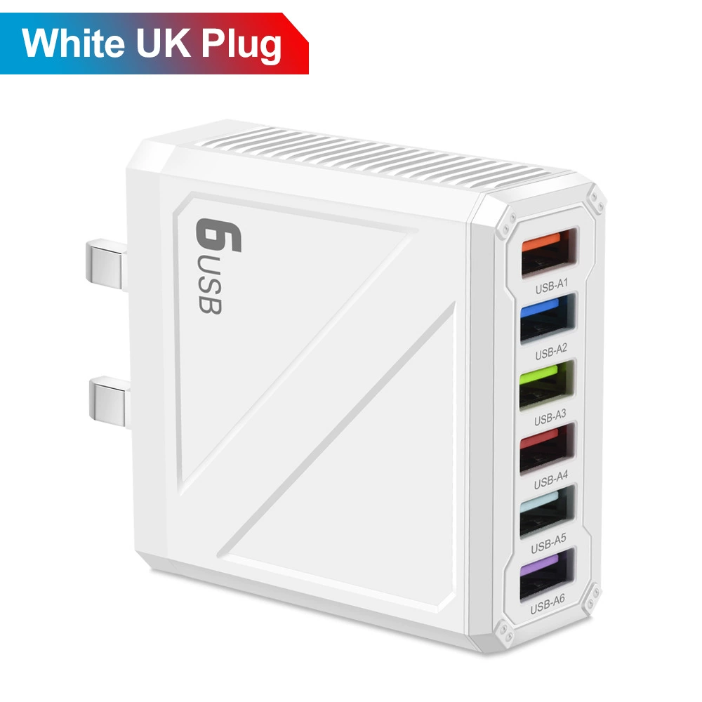 [Зарядное устройство 3.1A с 6 USB для телефонов, блок питания, европейские/британские/южнокорейские вилки]