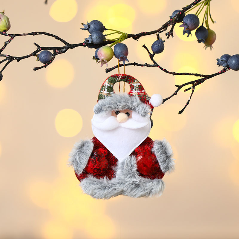 Decoraciones de Navidad anciano muñeco de nieve ciervo regalos de Navidad pequeño colgante muñeca de peluche colgante de árbol de Navidad suministros