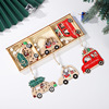 Christmas pendant, decorations, cartoon wooden box, doll, new collection