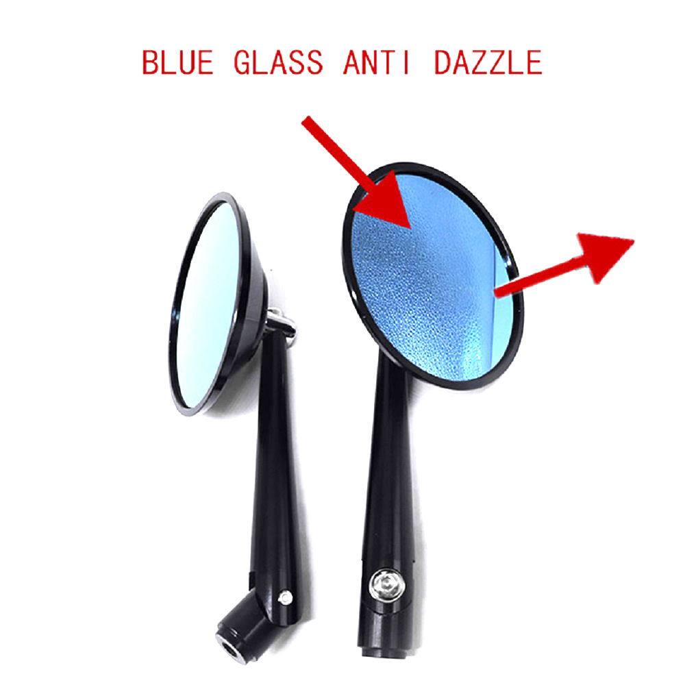 Motorcycle rearview mirror universal modified rearview mirror moped handlebar mirror 22mm all aluminum round handlebar mirror