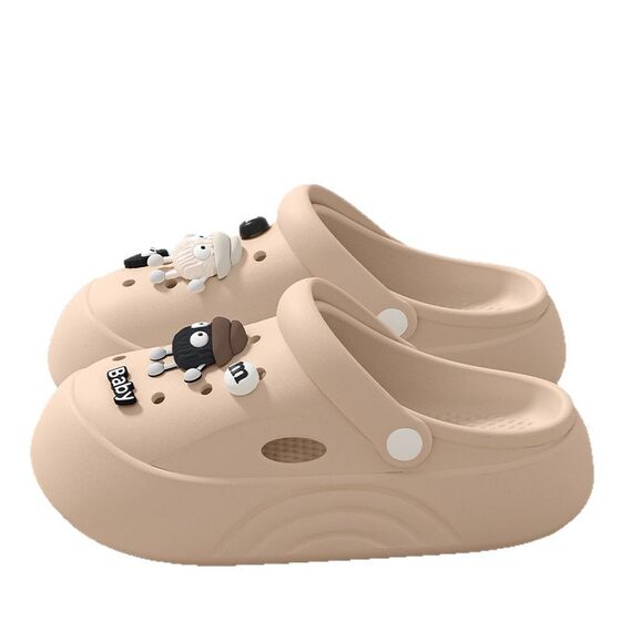 Stomp Shoes Women's 2025 Summer New Thick-soled EVA Outer Wear Non-slip Beach Breathable Baotou Sandals for Men