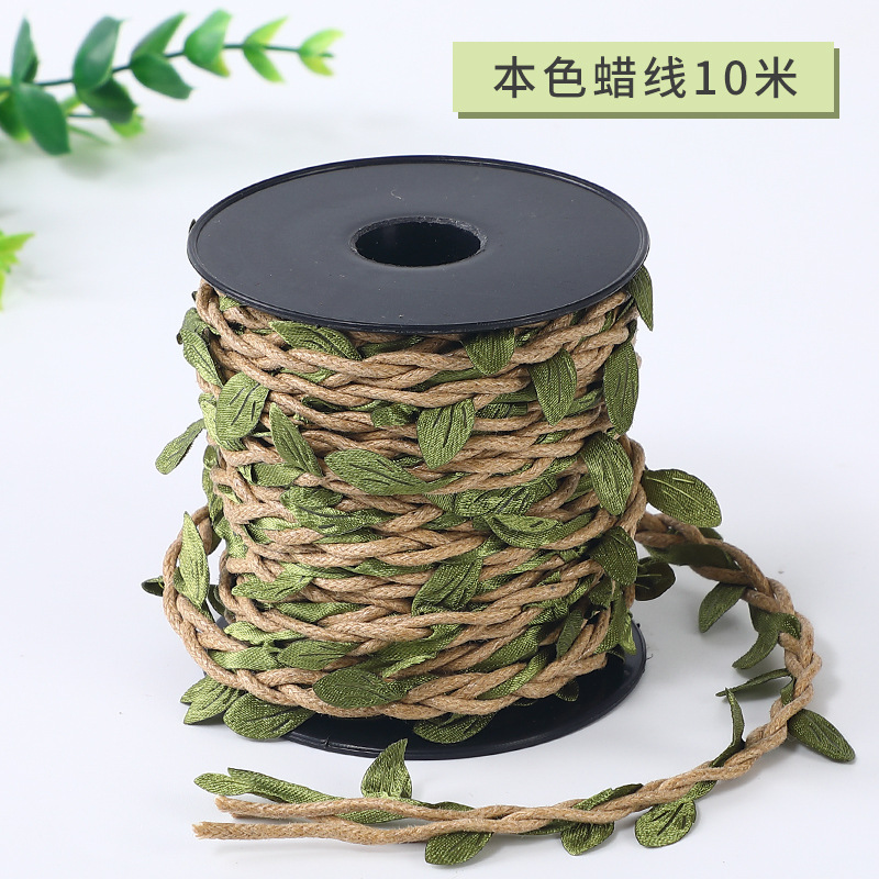 Mori adornos colorido cuerda de cáñamo hecho a mano material de bricolaje deja cuerda de ratán pared decorativa tejida a mano creativa