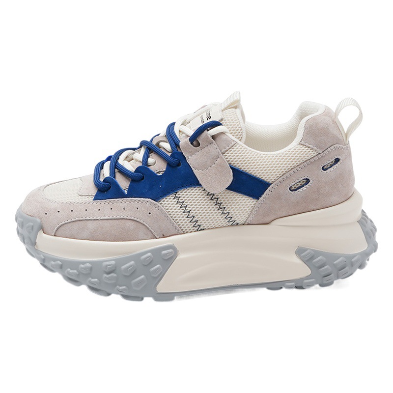 Zapatillas Augusden de suela gruesa para mujer, modelo nuevo primavera 2026, estilo universitario, zapatillas casuales de malla que estilizan, a la moda.