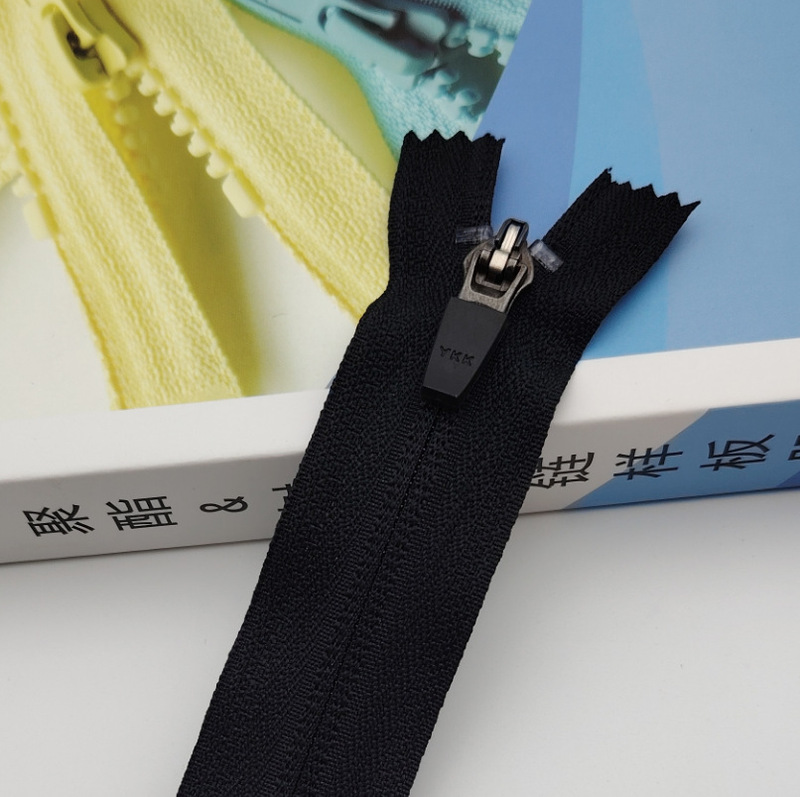 YKK5号尼龙半自动拉头闭尾拉链透明上下止 正装反转靴子口袋拉锁|undefined