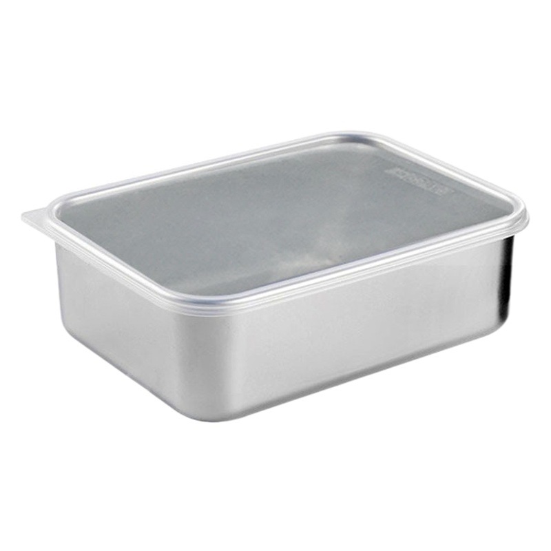 304 de acero inoxidable sellado crisper engrosada cubierta visual caja de almacenamiento rectangular caja refrigerada caja de almacenamiento caja de embalaje