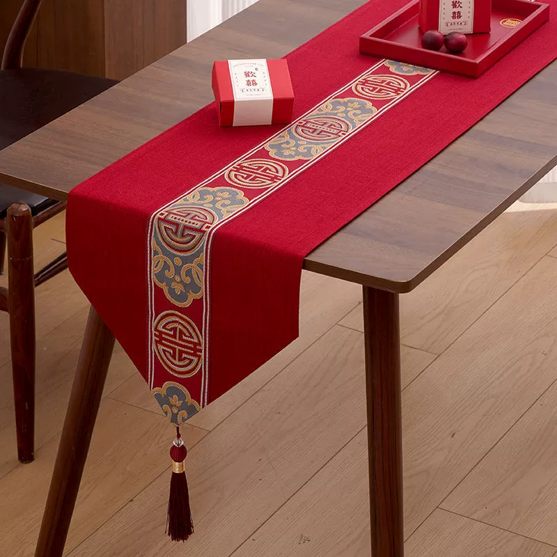 Wedding table flag red new Chinese -style decorative coffee table table TV cabinet
