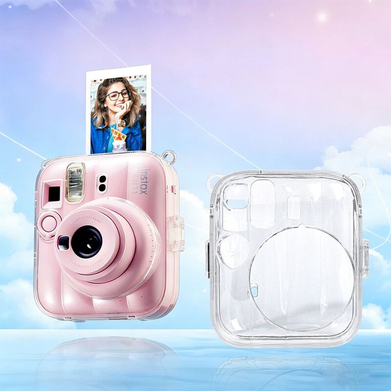 Fujifilm Instax Mini 13 Transparent Case Instax Crystal Instant Camera Lanyard Hard Shell Chain Camera Case Fujifilm Instax Mini 13 Transparent Case Instax Crystal Instant Camera Lanyard Hard Shell Chain Camera Case