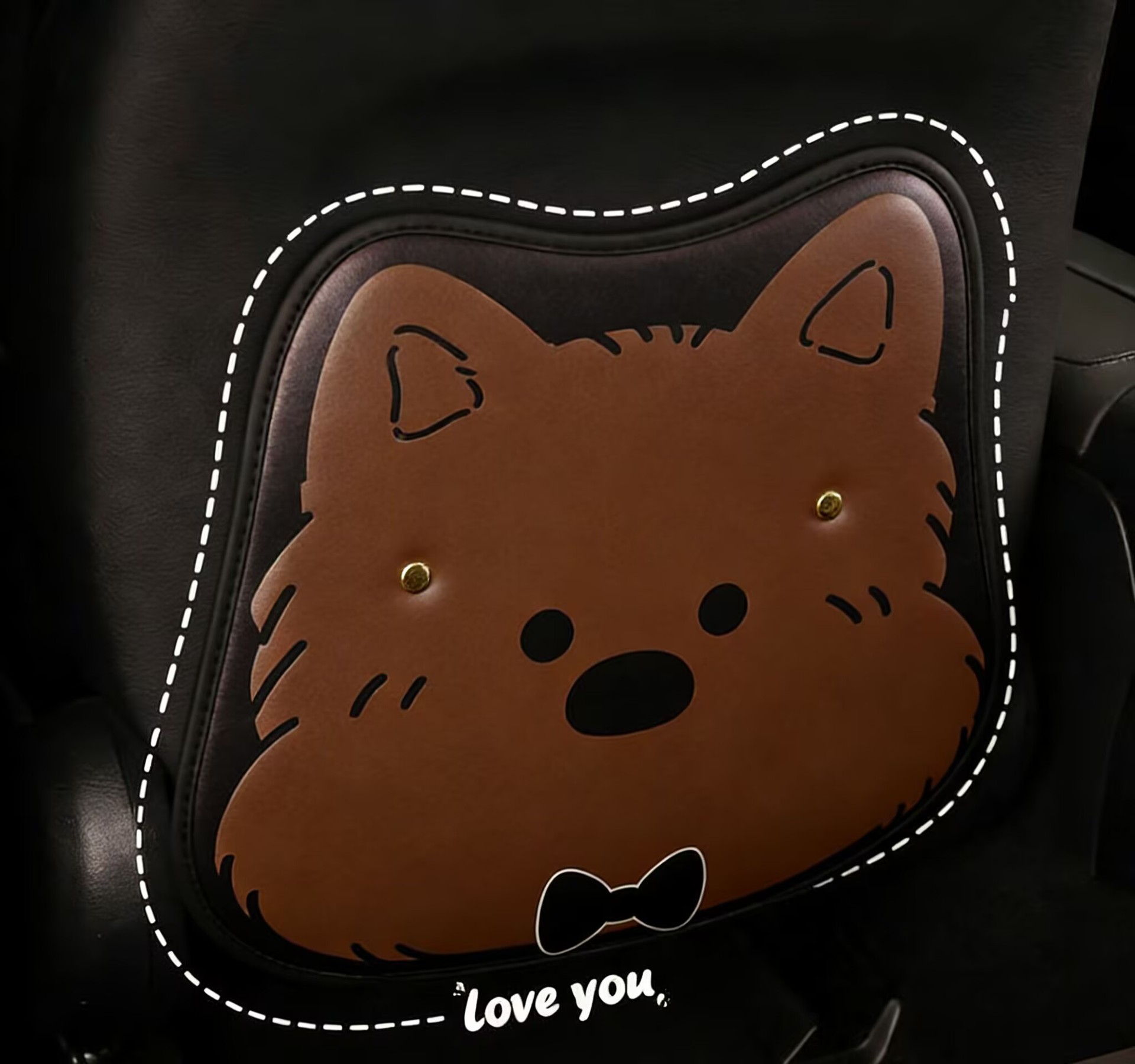 Car Anti-Kick Pad West Highland Cartoon Cute Ladies and Children Anti-Kick Pad Seat Back Anti-Stain Pad Rear Seat Pad