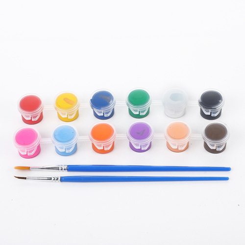 3ml 12-color paint children's DIY graffiti painting 3ml 6-piece 12-color packaging acrylic paint