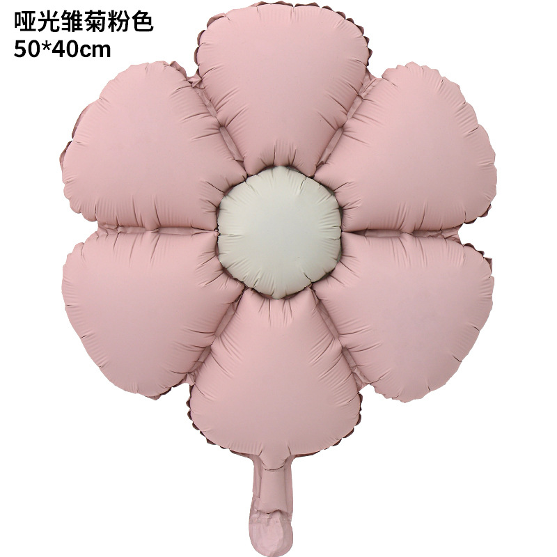 Globos de aluminio con diseño de margaritas blancas estilo Instagram, accesorios fotográficos mate, decoración de cumpleaños, girasoles, arreglo para el 1 de mayo y el 1 de junio.