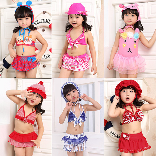【Girl's swimsuit clearance for only 3.5 yuan!!】Set of 3 separates for young girls' swimsuits on sale
