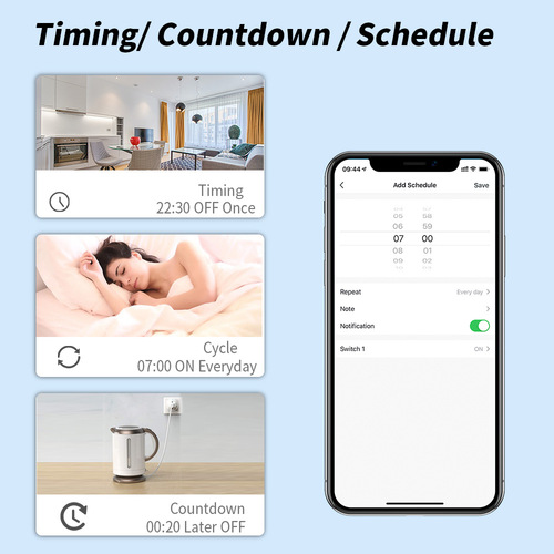 Homekit Smart EU Standard Plug WiFi Smart Switch Remote Timer Alexa Amazon Speaker