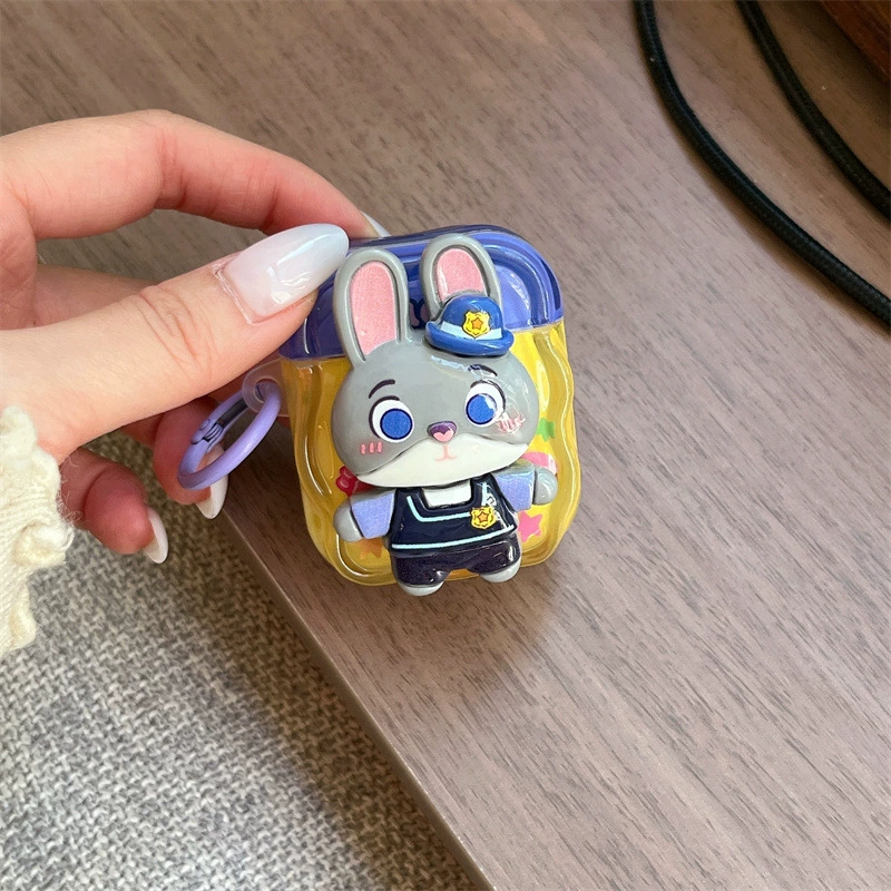 Cartoon fun Judy Nick compatible AirPods 4/Pro 3 earphone case shell for second/third generation new model