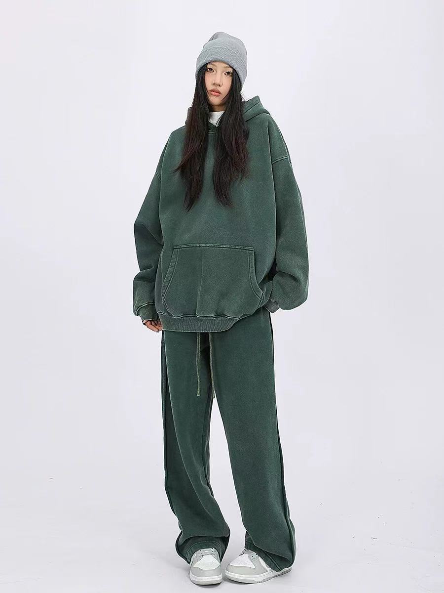 Explosiones transfronterizas de ropa de hombre pesada lavada con agua y camisa con capuz de terciopelo, chaqueta de moda masculina, chaqueta de adolescente