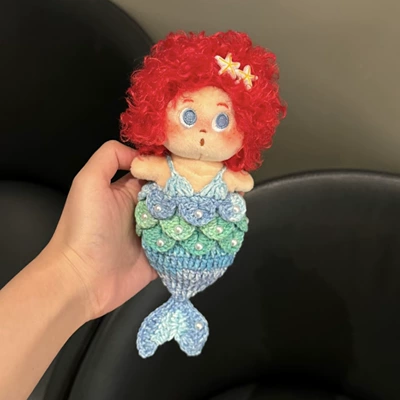 Pluş açarlıqlar: Plush Doll Pendant with - blue-mermaid-red-explosion-pendant