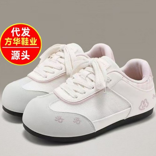 2026 primavera nueva cabeza redonda ligera casual moda de skate de mujer de zapatos deportivos de entrenamiento de base plana