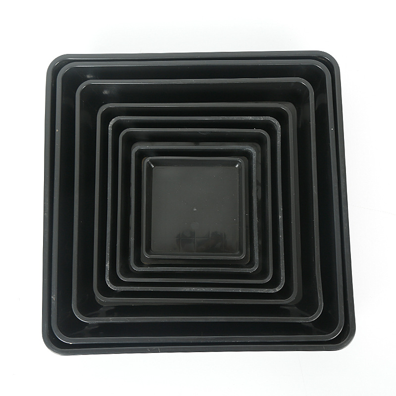 Suministro del fabricante de bandejas cuadradas para macetas, bandejas recolectoras de agua, bandejas cuadradas de plástico, bases cuadradas para macetas, venta al por mayor