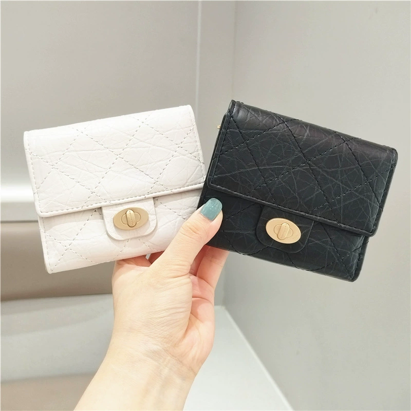 Короткий маленький кошелек, корейский стиль, стиль Chanel