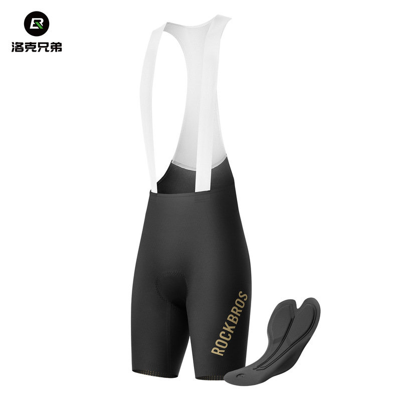 Rock Brothers Double Arrow Bib Shorts Road Bike Cycling Shorts Men's Summer Breathable Cycling Clothing Seamless