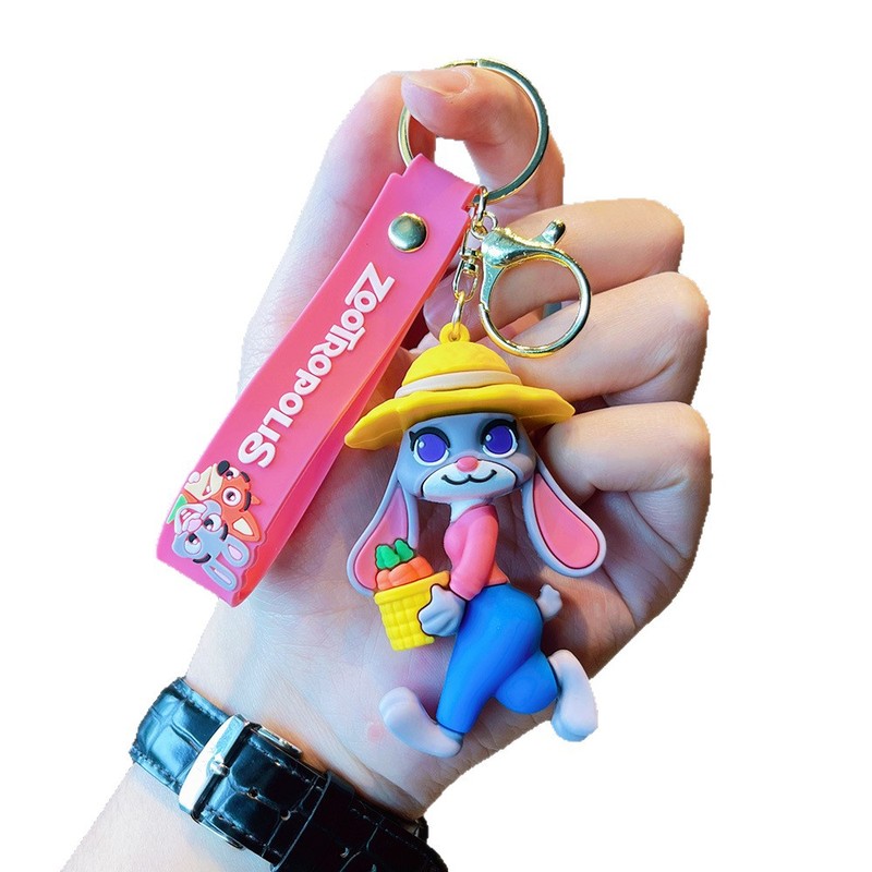 新しいズートピアペンダント漫画人形ジュディ人形かわいいキーホルダー漫画かわいいバッグペンダント|undefined