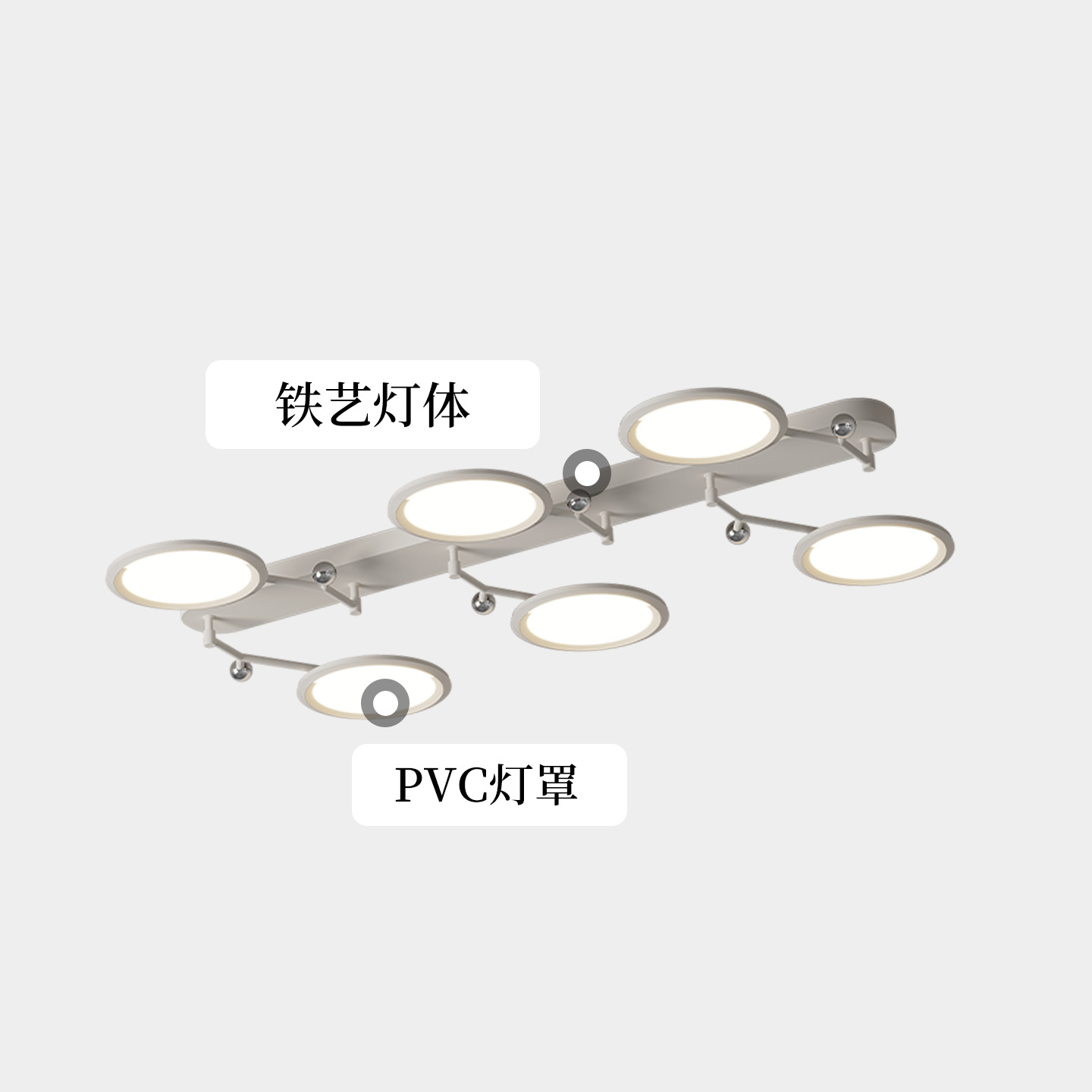 Luz de techo de la sala de estar simple atmósfera moderna comedor versátil dormitorio lámpara de estudio sala de protección de ojos lámparas Zhongshan 115L